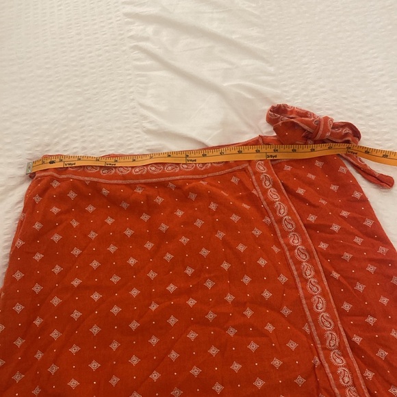 Free People Red A-Line Skirt - Picture 9 of 11